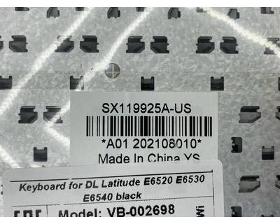 Клавиатура для ноутбука Dell Latitude (E6520, E6530, E6540) Black, RU - фото 3