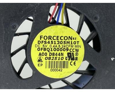 Вентилятор для ноутбука Dell Vostro 1220, 5V 0.5A 4-pin Forcecon - фото 3