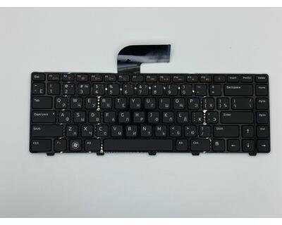 Клавиатура Dell Inspiron (M4040, M4110, M5040, N4050, N4110) Vostro (1540, 3550) с подсветкой (Light), Black, (Black Frame) RU/EN - фото 2