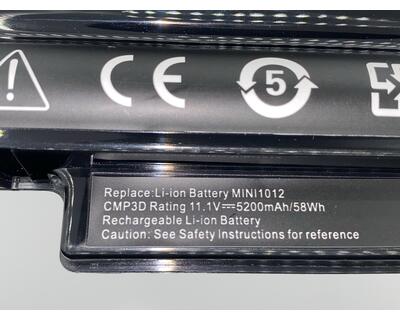 Акумуляторна батарея для ноутбука Dell CMP3D Inspirion Mini 1012, 1016, 1018 11.1V Black 5200mAh OEM - фото 3