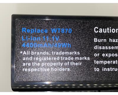 Акумуляторна батарея для ноутбука Dell RK813 Studio 1435 11.1V Black 4400mAh OEM - фото 3