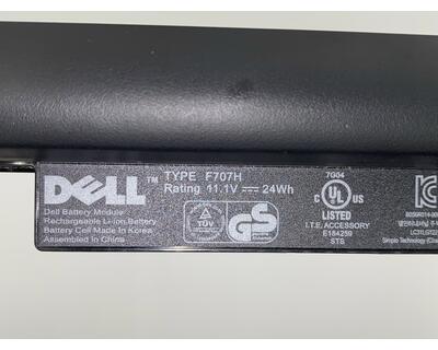 Акумуляторна батарея для ноутбука Dell F707H Inspiron Mini 12 11.1V Black 2200mAh Orig - фото 3