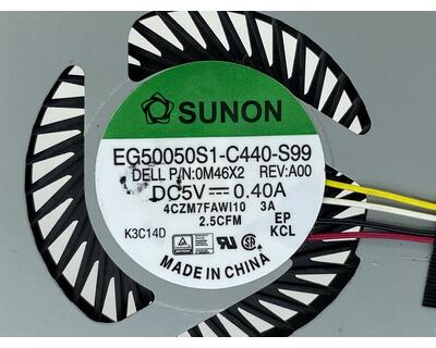 Вентилятор для ноутбука Dell Chromebook 11 CB1C13 5V 0.4A 4-pin SUNON - фото 3