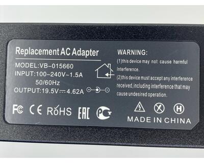 Блок живлення для ноутбука Dell 90W 19.5V 4.62A 7.4x5.0mm PA-3E OEM - фото 3