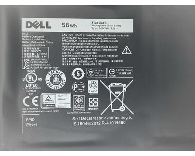 Аккумуляторная батарея для ноутбука Dell JD25G XPS 13-9343 Ultrabook 7.6V 56Wh Black 6930mAh Orig - фото 3
