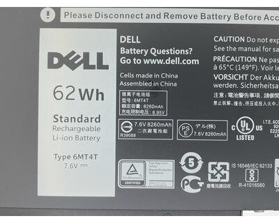 Аккумуляторная батарея для ноутбука Dell 6MT4T Latitude E5470 7.6V Black 7750mAh Orig - фото 3