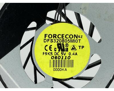 Вентилятор для ноутбука Dell Alienware M17x R3 5V 0.5A 4-pin Forcecon - фото 3