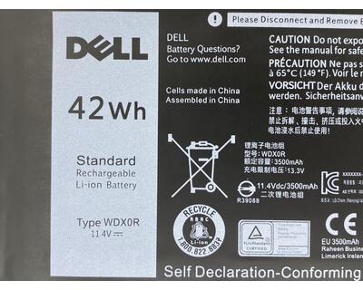 Аккумуляторная батарея для ноутбука Dell WDX0R Inspiron 15-5538 11.4V Black 3500mAh Orig - фото 3