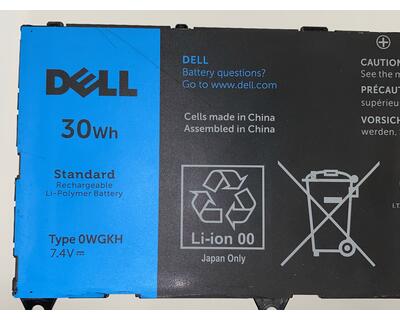 Акумуляторна батарея для ноутбука Dell 0WGKH Latitude 10-ST2e 7.4V Black 3880mAh Orig - фото 3