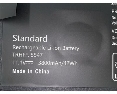 Акумуляторна батарея для ноутбука Dell TRHFF Inspiron 5547 11.1V Black 3800mAh OEM - фото 3