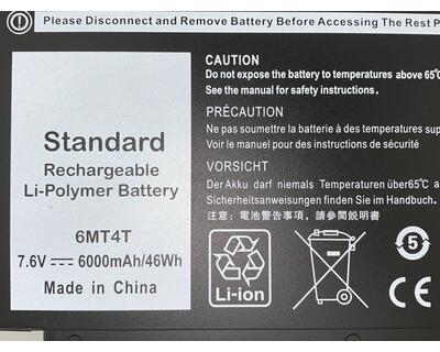 Акумуляторна батарея для ноутбука Dell 6MT4T Latitude 14-E5470 7.6V Black 6000mAh OEM - фото 3