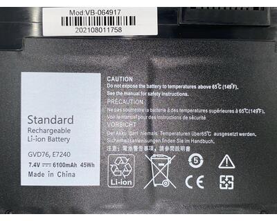 Акумуляторна батарея для ноутбука Dell NCVF0 Latitude E7240 7.4V Black 6100mAh OEM - фото 3