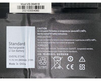 Акумуляторна батарея для ноутбука Dell NCVF0 Latitude E7240 11.1V Black 2800mAh OEM - фото 3