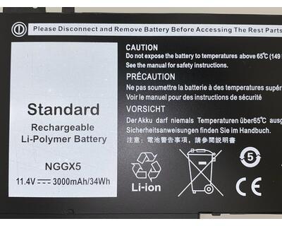 Акумуляторна батарея для ноутбука Dell 0RDRH9 Latitude 12-E5270 11.4V Black 3000mAh OEM - фото 3