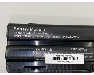 Аккумуляторная батарея для ноутбука Dell JWPHF XPS15 11.1V Black 5200mAh OEM - фото 3