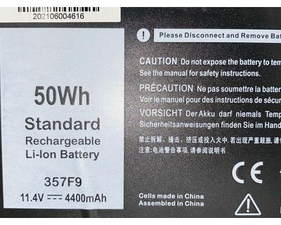 Акумуляторна батарея для ноутбука Dell 357F9 Inspiron 15 7000 11.4V Black 4400mAh OEM - фото 3
