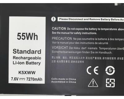 Акумуляторна батарея для ноутбука Dell K5XWW Latitude 12 5289 7.6V Black 7270mAh OEM - фото 3