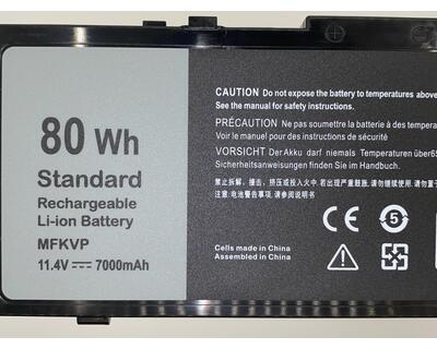 Аккумуляторная батарея для ноутбука Dell 0FNY7 Precision 15 7520 11.4V Black 7000mAh OEM - фото 3