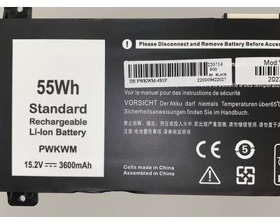 Аккумуляторная батарея для ноутбука Dell 0M6WKR Inspiron 14 7466 15.2V Black 3600mAh OEM - фото 3