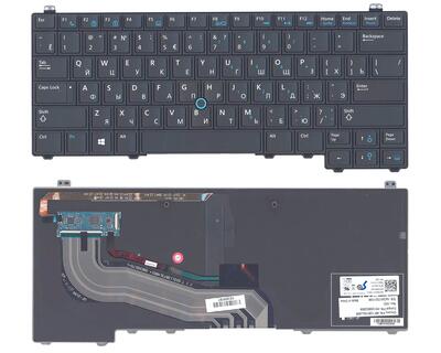 Клавиатура для ноутбука Dell latitude E5440 с подсветкой (Light) Black, с указателем (Point Stick), RU