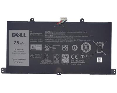 Акумуляторна батарея для планшета Dell 7WMM7 Venue 11 Pro 7.4V Black 3520mAh Orig