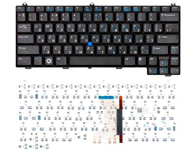 Клавиатура для ноутбука Dell Latitude (D420, D430), с указателем (Point Stick) Black, RU - фото 5