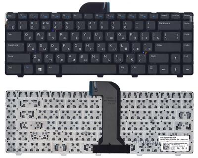 Клавиатура для ноутбука Dell Inspiron (14-3421, 14R-5421) Black, (Black Frame), RU