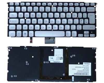 Клавиатура для ноутбука Dell XPS (15Z) с подсветкой (Light), Silver, (No Frame) RU/EN