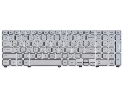 Клавиатура для ноутбука Dell Inspiron 17-7000 13-3737 17-7737 с подсветкой (Light) Silver, (Silver Frame), RU - фото 2