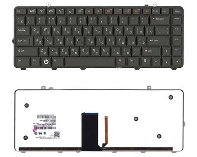 Клавиатура для ноутбука Dell Studio 1535, 1536, 1537, 1555, 1557, 1558 с подсветкой (Light). Black, RU