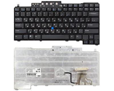 Клавиатура для ноутбука Dell Latitude (D620, D630, D820, D830) с указателем (Point Stick), Black, RU