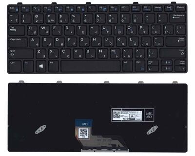 Клавиатура для ноутбука Dell Chromebook 11 3180, Black, (Black Frame), RU