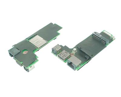 Плата питания для ноутбука Dell Vostro 3300 13.3" на плате с USB и LAN разъемами HY-DE031 На плате смонтированы разъем питания, два USB разъема и два аудио разъема