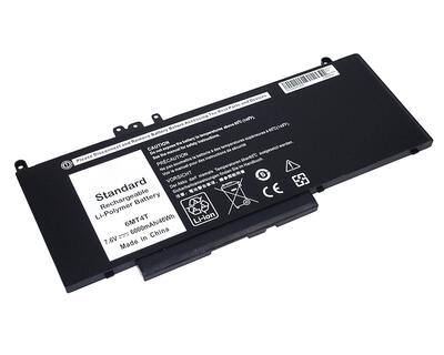 Аккумуляторная батарея для ноутбука Dell 6MT4T Latitude 14-E5470 7.6V Black 6000mAh OEM