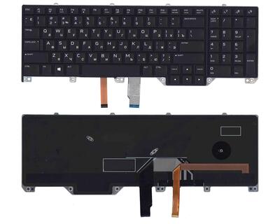 Клавиатура для ноутбука Dell Alienware (M17X) R4 с подсветкой (Light), Black, RU