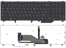 Купить Клавиатура для ноутбука Dell Latitude (E6520, E6530, E6540), с подсветкой (Light), Black, RU